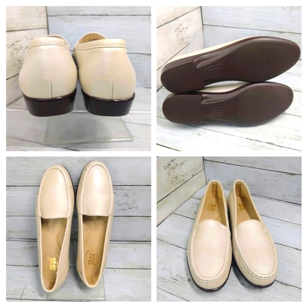 SAS 8N Women's Pearl White Tripad Comfort Leather SlipOn Loafers - Picture 4 of 6